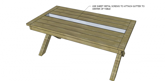 The Design Confidential Free DIY Furniture Plans to Build a Rustic Outdoor Table with Built in Drink Cooler